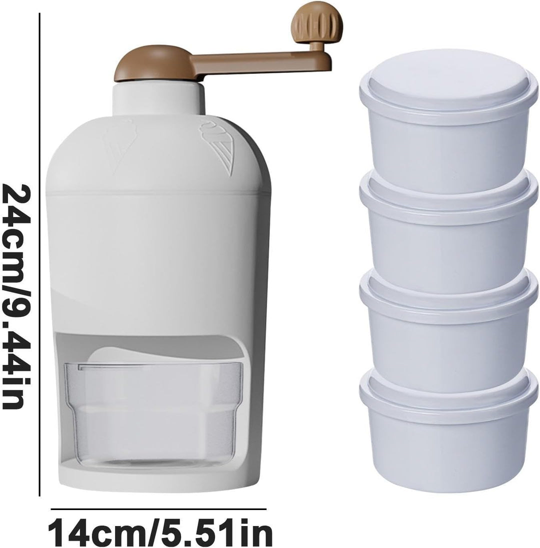 Slushy Maker Und Eismaschine, Eiscrusher Mit Manueller Kurbel, Ice Crusher Ideal Für Unterwegs