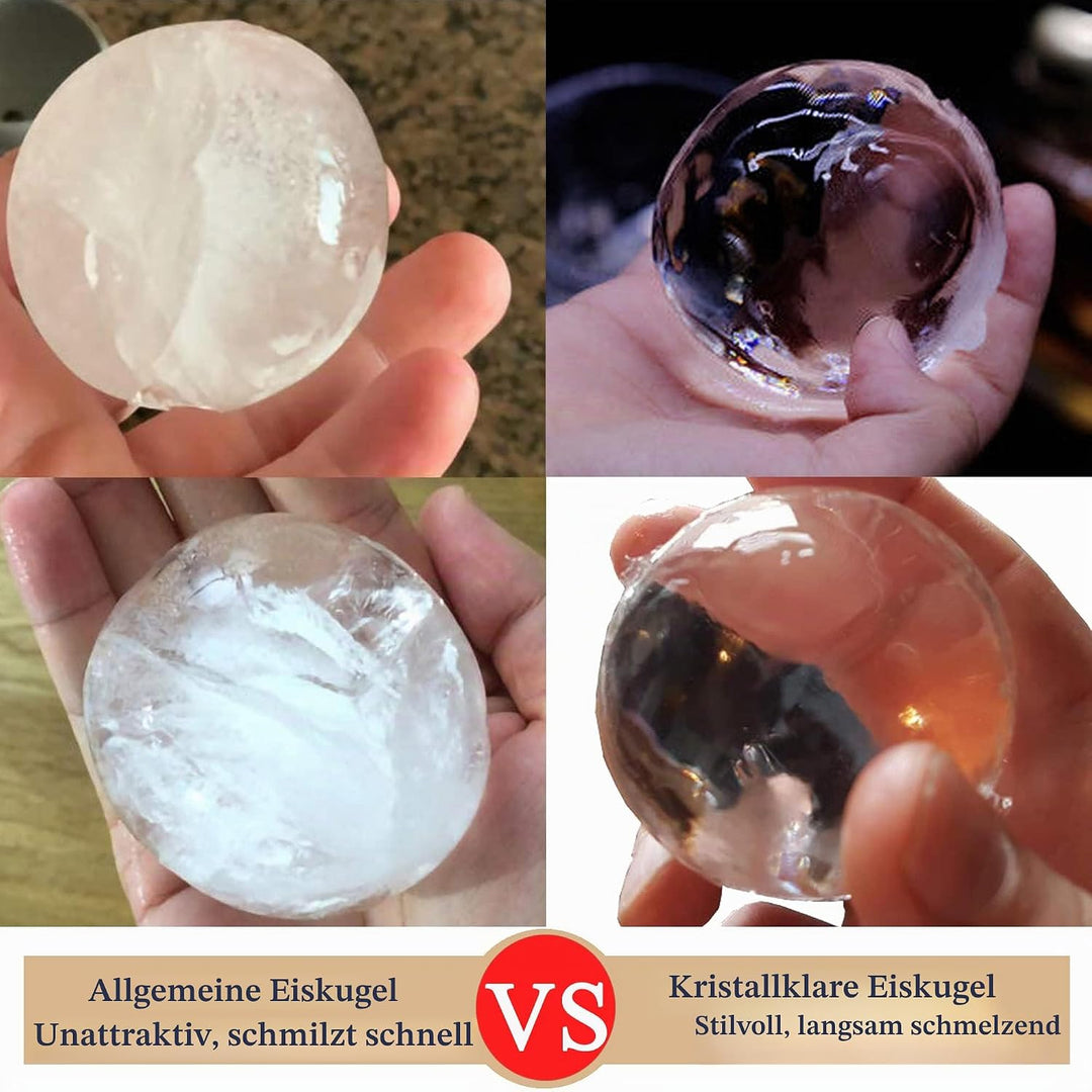 Kristallklarer-Eiskugel-ErstellerJumbo-Eisbälle, kugelförmige Whisky-Tablettformmaschine für Eisbäll