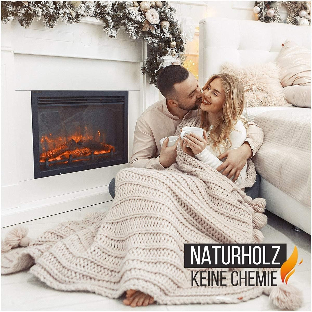 Aleko Premium 3,7 kg Brennholz BZW. Holzkohle - Anzünder aus Eichenholz, Bio Kaminanzünder, für Gril