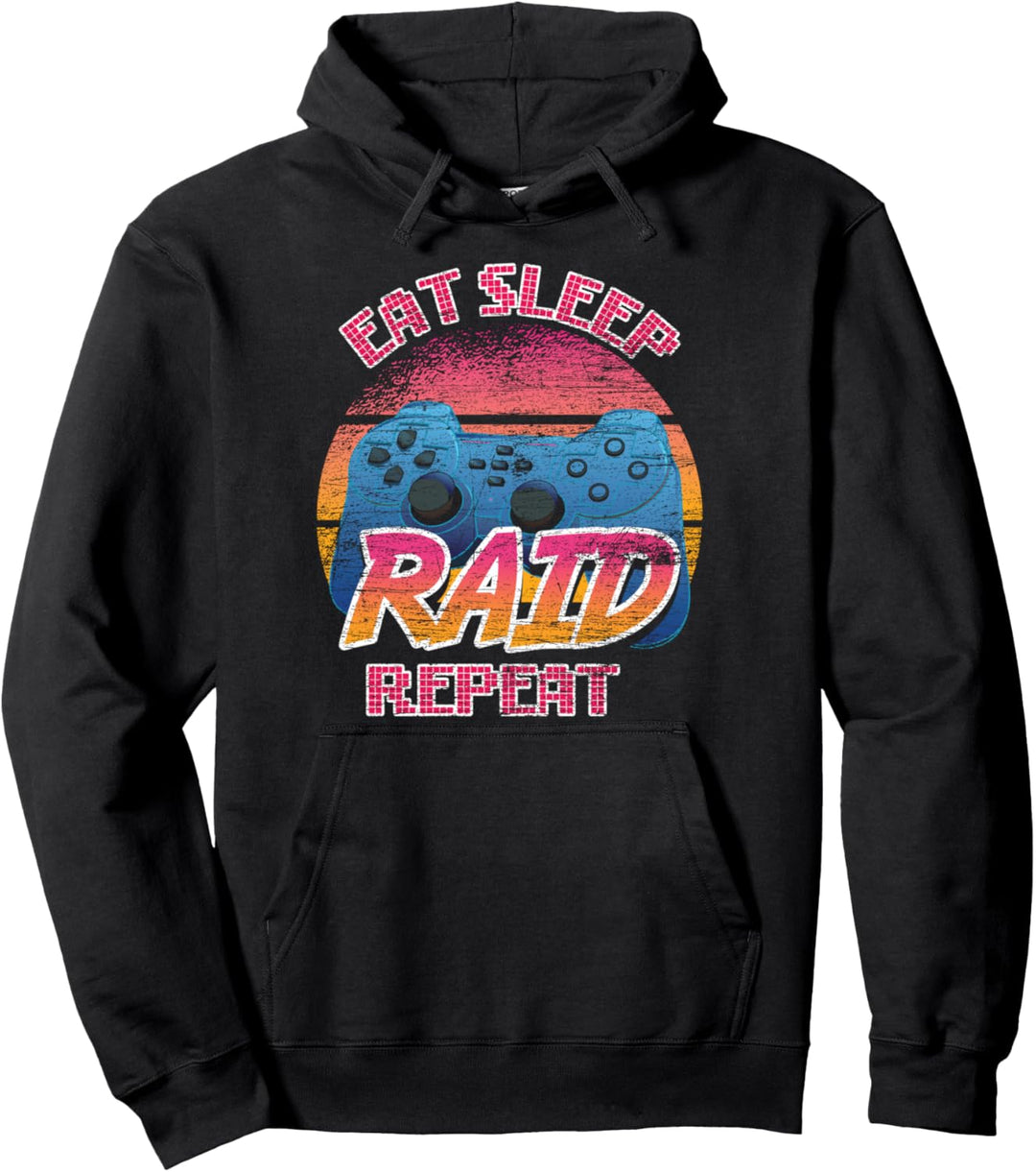 Essen Schlafen Raiden Wiederholen Videospiel Gamer Pullover Hoodie