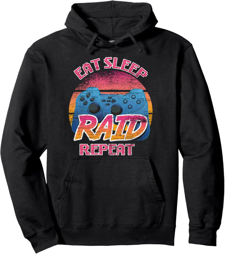 Essen Schlafen Raiden Wiederholen Videospiel Gamer Pullover Hoodie