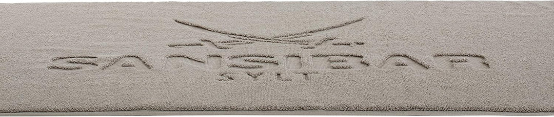 Sansibar Badvorleger Fein-Flor Badteppich Badematte 100% Baumwolle 50x80 cm (50 x 80 cm, Taupe 2er S