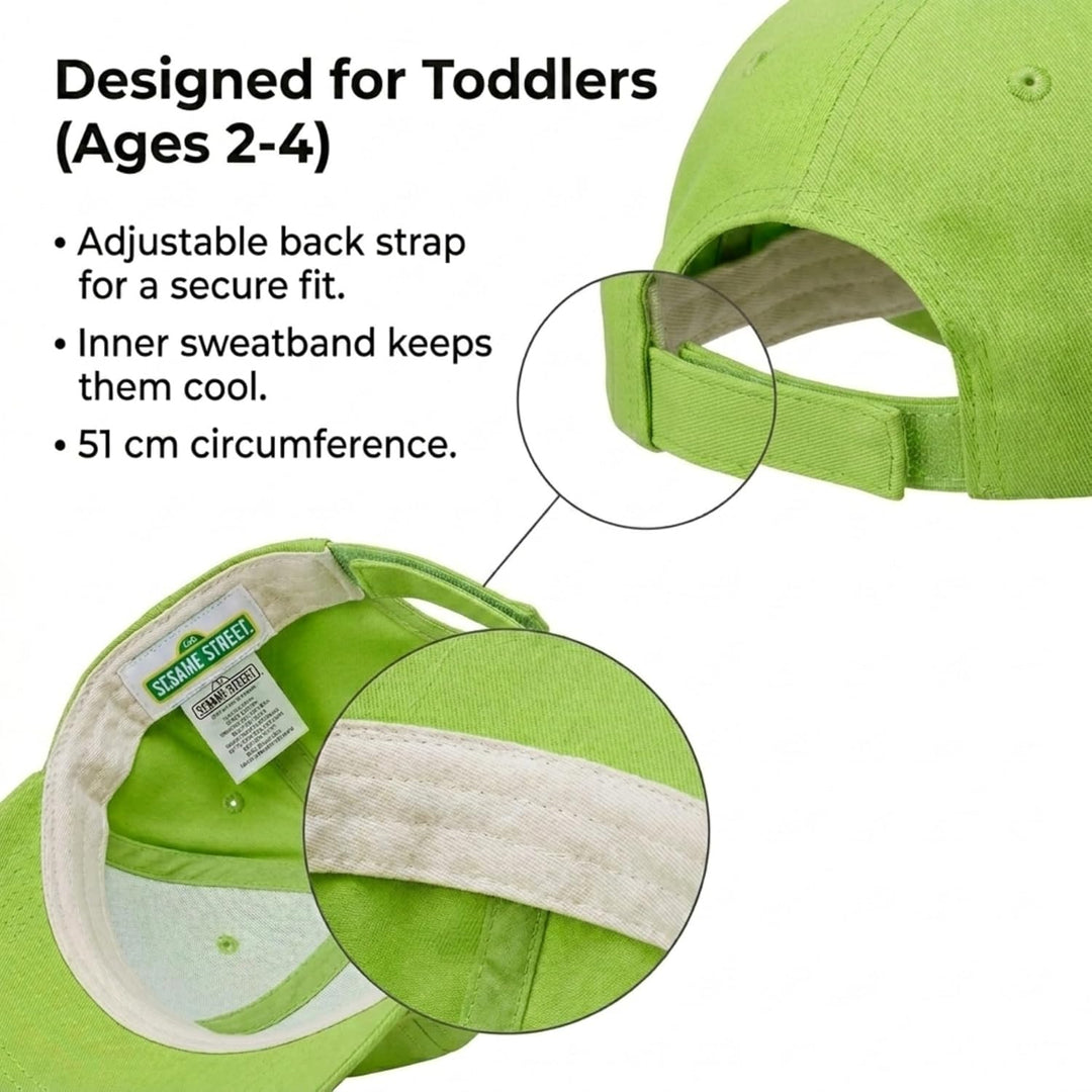 Sesame Street Boys Elmo Cotton Baseball Cap (Ages 2-4), Size Ages 2T-4T, Oscar The Grouch
