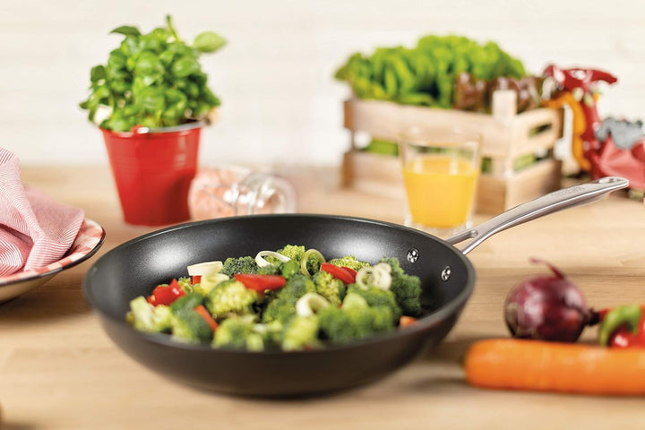 KUHN RIKON Easy Pro Bratpfanne beschichtet, Aluminium, Induktion, 24 cm, Schwarz 24cm, 24cm