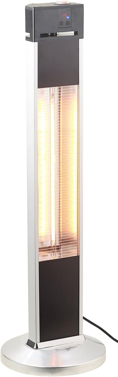 Semptec Urban Survival Technology Infrarot Heizstrahler: IR-Stand-Heizstrahler, Fernbedienung, Timer