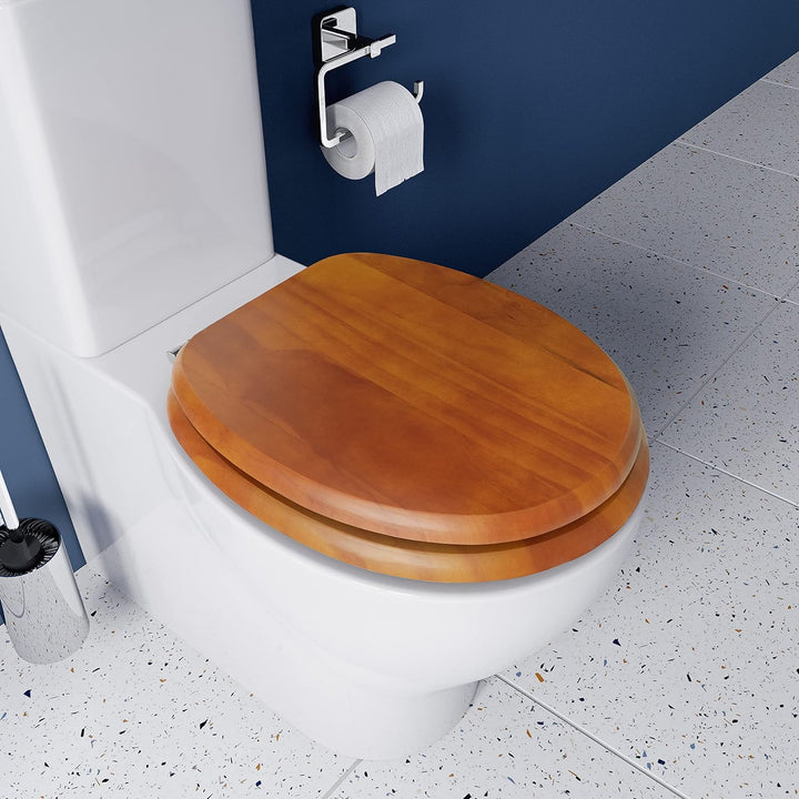 Croydex Massivholz-Toilettensitz, Pinie Antik