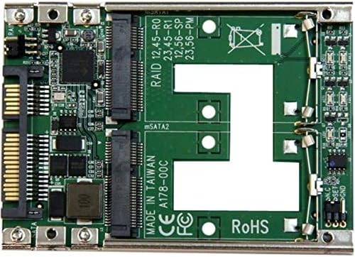 StarTech.com Dual mSATA SSD auf 2,5" SATA Raid Adapter / Konverter - 2-fach mSATA zu 2,5 Zoll (6,4cm