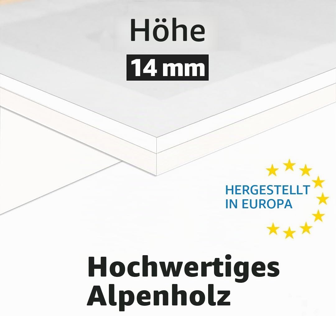 Estancia Bilderrahmen A3 Weiss | Bilderrahmen 29,7x42 cm mit Bruchsicherem Plexi-Glas | Moderner Por