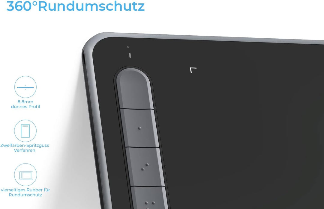 XP-PEN Deco LW 10"x6" Grafiktablett Bluetooth Zeichentablett X3 Smart Chip Tilt mit batterielosem St