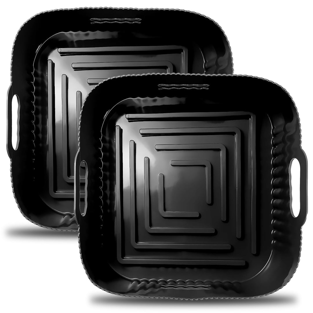 23CM Silikonform für Heissluftfritteuse, 2PCS Airfryer Zubehör XXL Silikon Backform für COSORI 6,4L,