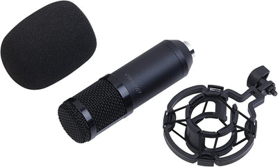 auvisio Micro: Profi-USB-Kondensatormikrofon mit Popschutz & Ringlicht (Gesangsmikrofon, USB Mikro,