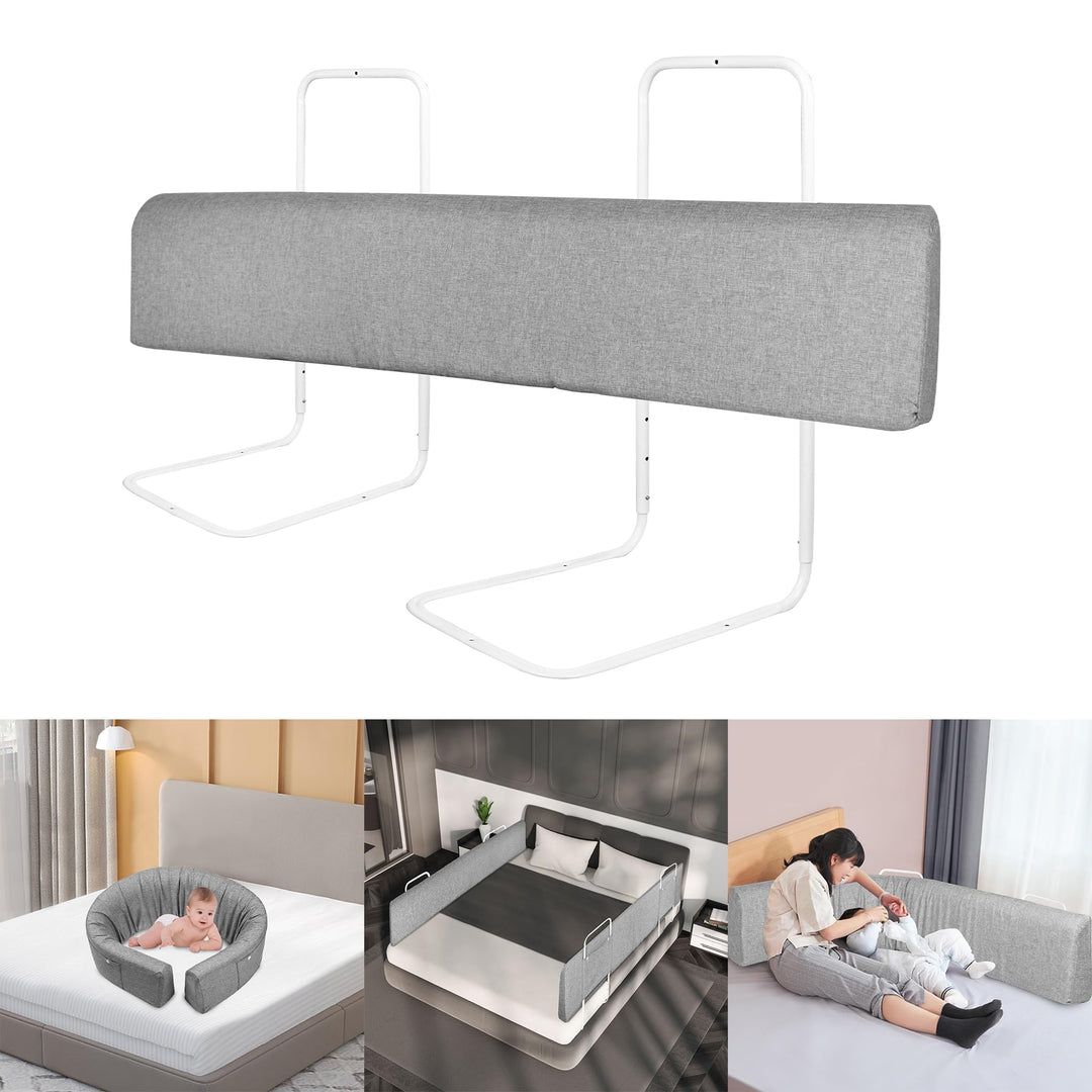 YRHome 2 Stück 100cm Bettgitter Rausfallschutz Kinder Bettkantenschutz Set Höhenverstellbar Kinderbe
