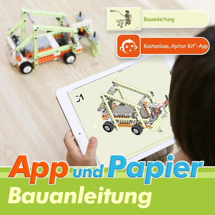 Robot E: Mint-Baukasten für Kinder ab 8 Jahren,14-in-1 DIY-Roboter, Mechanik Faszinierend Erklärt, L