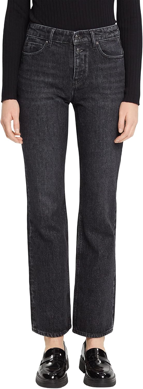 ESPRIT Damen Jeans 24W / 30L 921/Grey Dark Wash, 24W / 30L 921/Grey Dark Wash