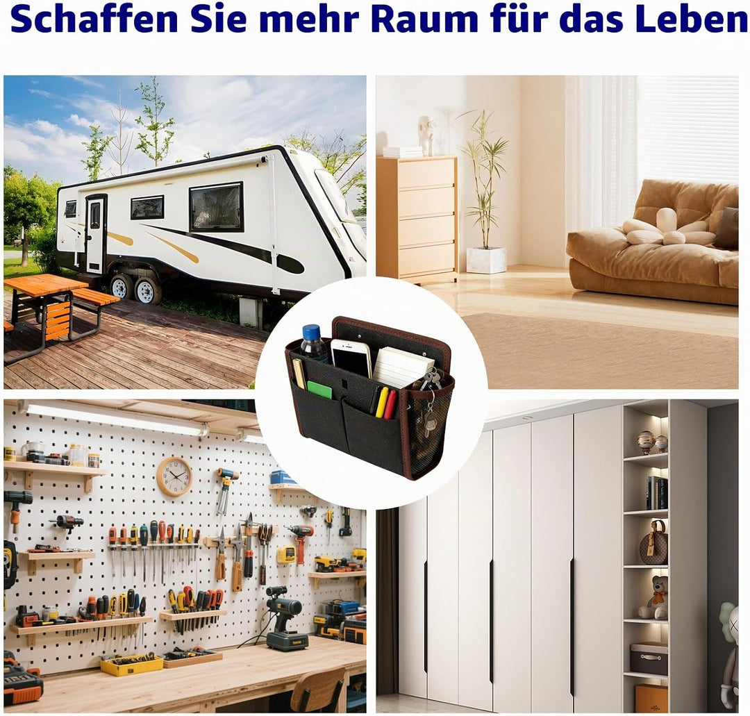 Wohnmobil Organizer 2 Stück, Faltbarer Hängeorganizer Ohne Bohren, Wohnwagen Deko Aufbewahrung Campi