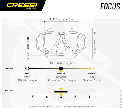 Cressi Focus - Schnorchelmaske, Einstellbar Schnorchelset Erwachsene, Taucherbrille Kinder und Tauch