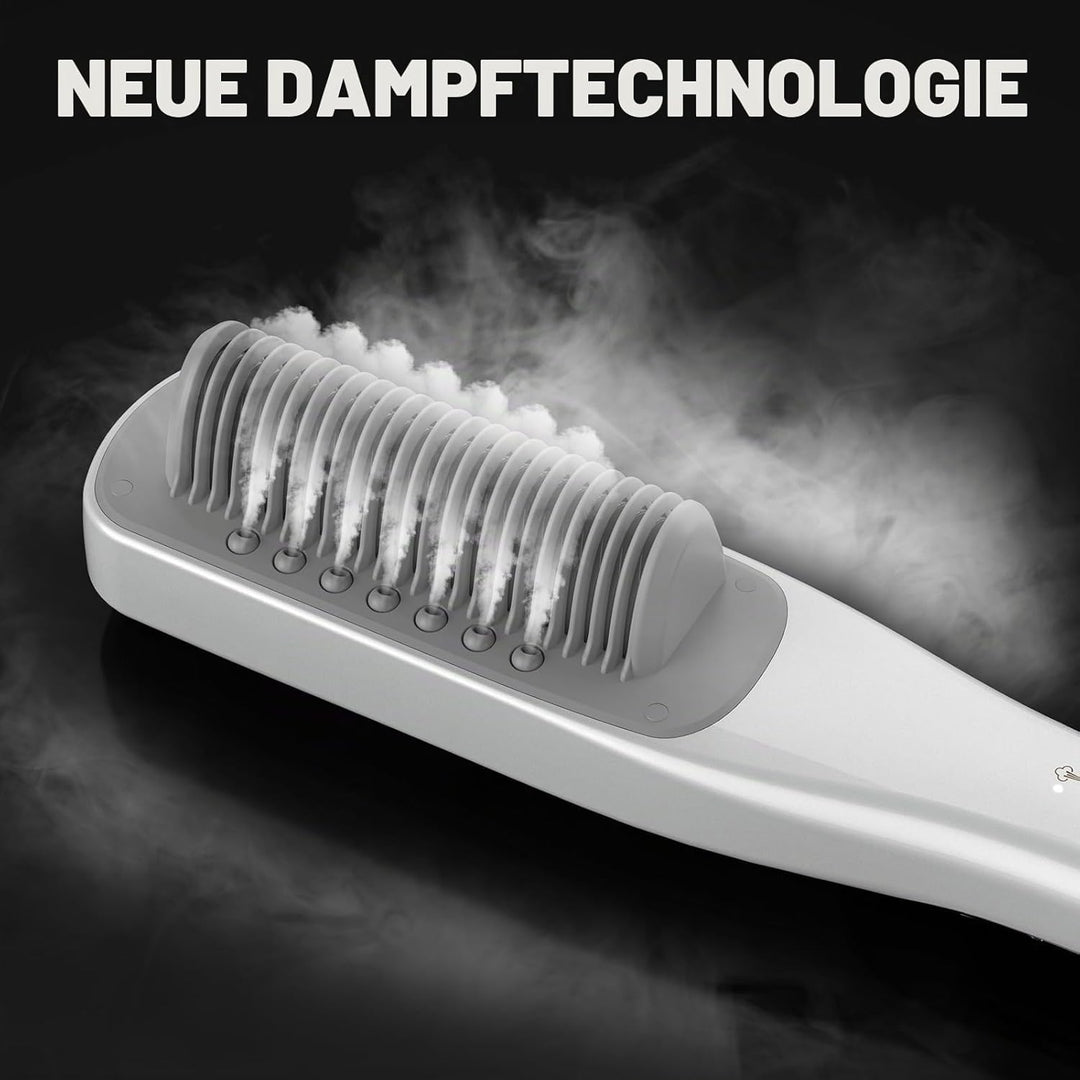 Professionelles Dampf-Glätteisen – Glättbürste mit Dampf für Haare, 4 einstellbare Temperaturen, 160