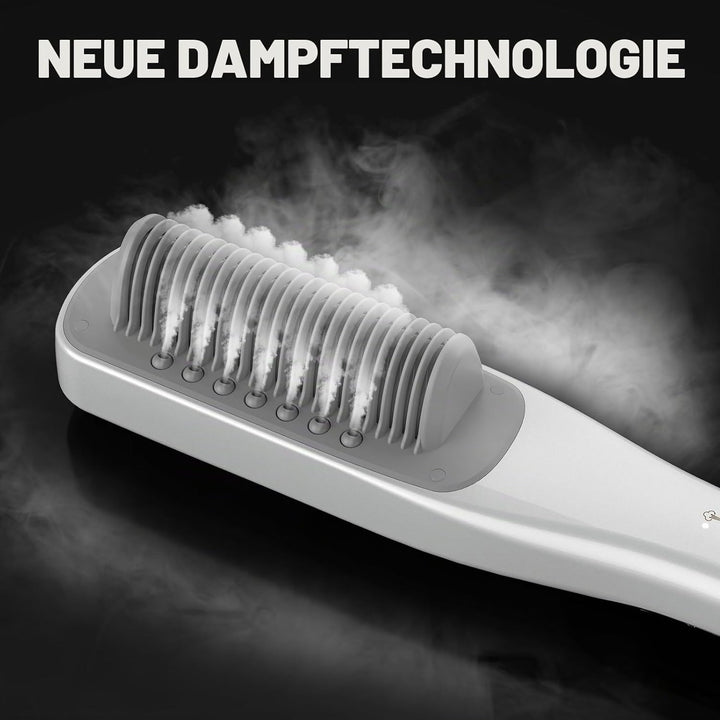 Professionelles Dampf-Glätteisen – Glättbürste mit Dampf für Haare, 4 einstellbare Temperaturen, 160