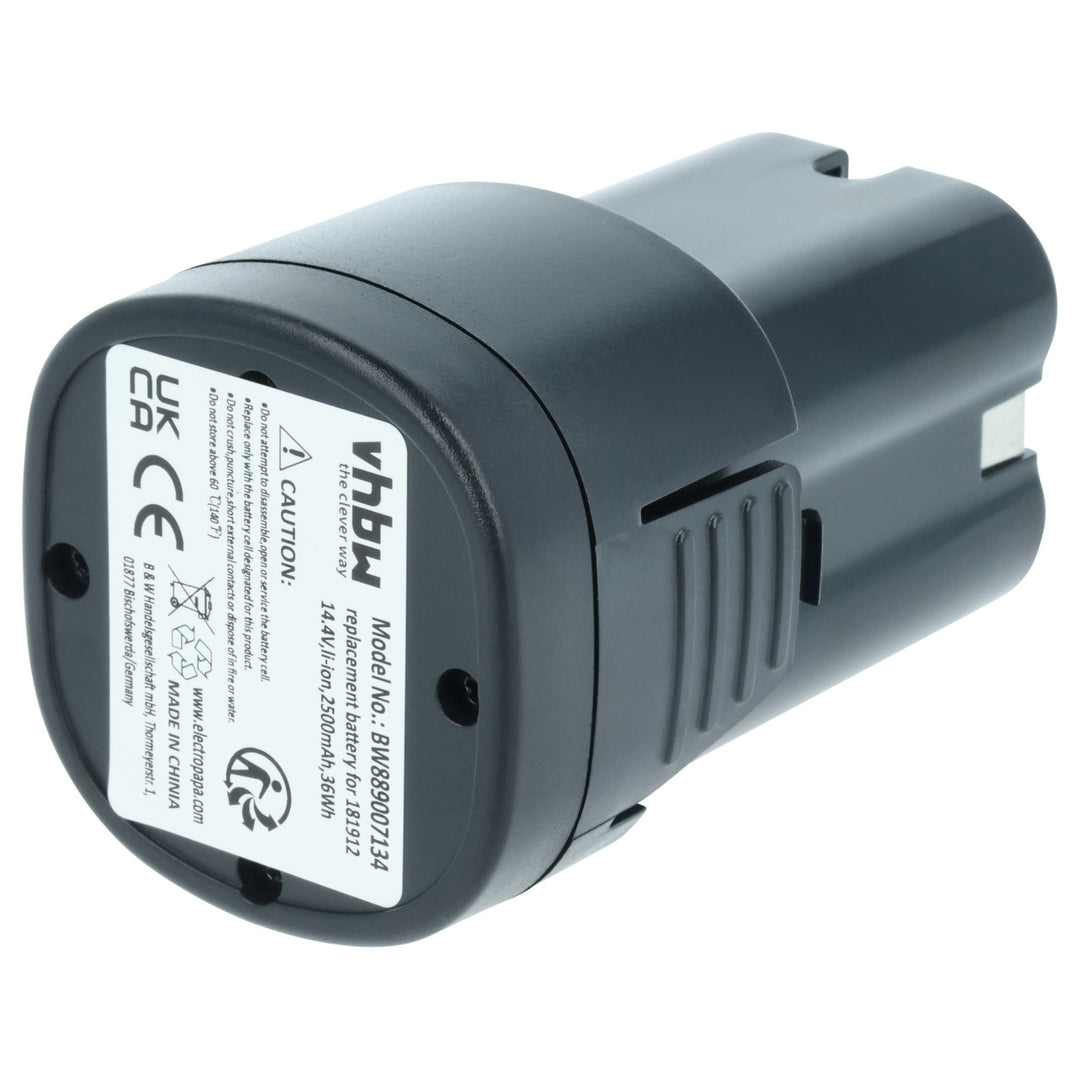 vhbw Akku kompatibel mit Kerbl 181891, PowerCut, FarmClipper 2, 181881 Schermaschine (2500 mAh, 14,4