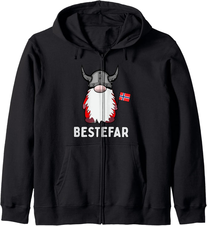 Bestefar Grossvater Nordischer Gnom Wikinger Nisse Kapuzenjacke