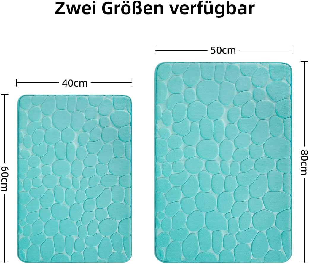 chakme Badematte Memoryschaum Badteppich Memory Foam Duschvorleger Saugfähige Badvorleger Badezimmer
