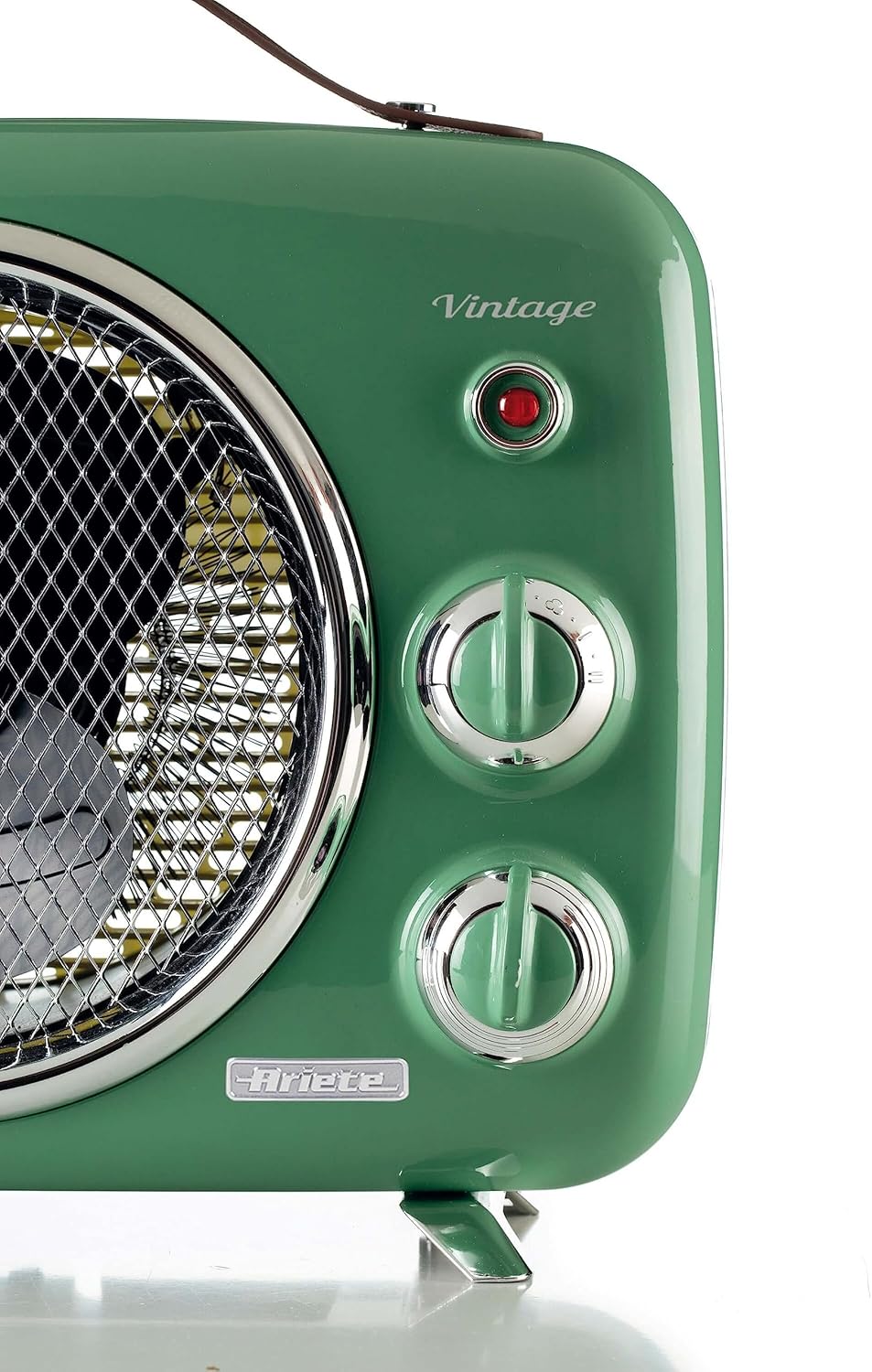 Ariete 808 Vintage Heizlüfter, kalt und warm, regelbares Thermostat, Tragegriff, 2000 W, grün, Grün