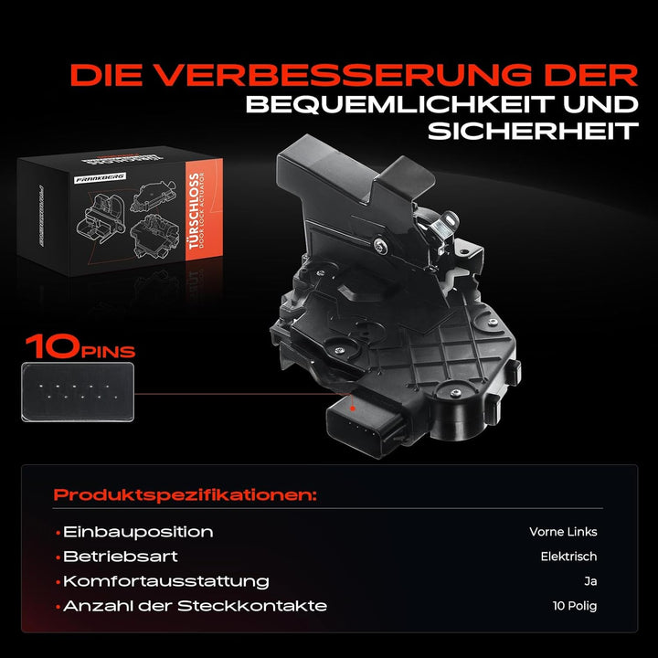 Frankberg Türschloss Stellmotor Vorne Links 10-Polig Kompatibel mit R.a.n.g.e R.o.v.e.r Sport LS SUV