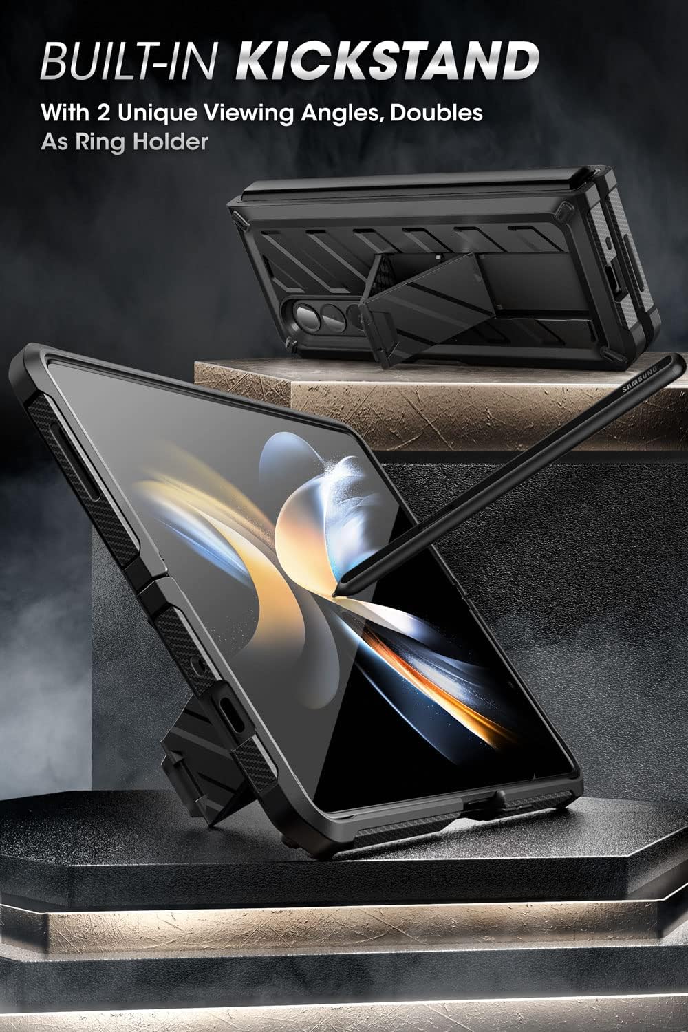 SupCase Hülle für Samsung Galaxy Z Fold 4 5G (2022), Bumper Case Robust Handyhülle Premium Schutzhül