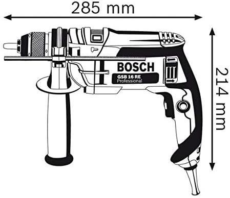 Bosch Professional Schlagbohrmaschine GSB 16 RE (inkl. Schnellspannbohrfutter 13mm, Tiefenanschlag 2