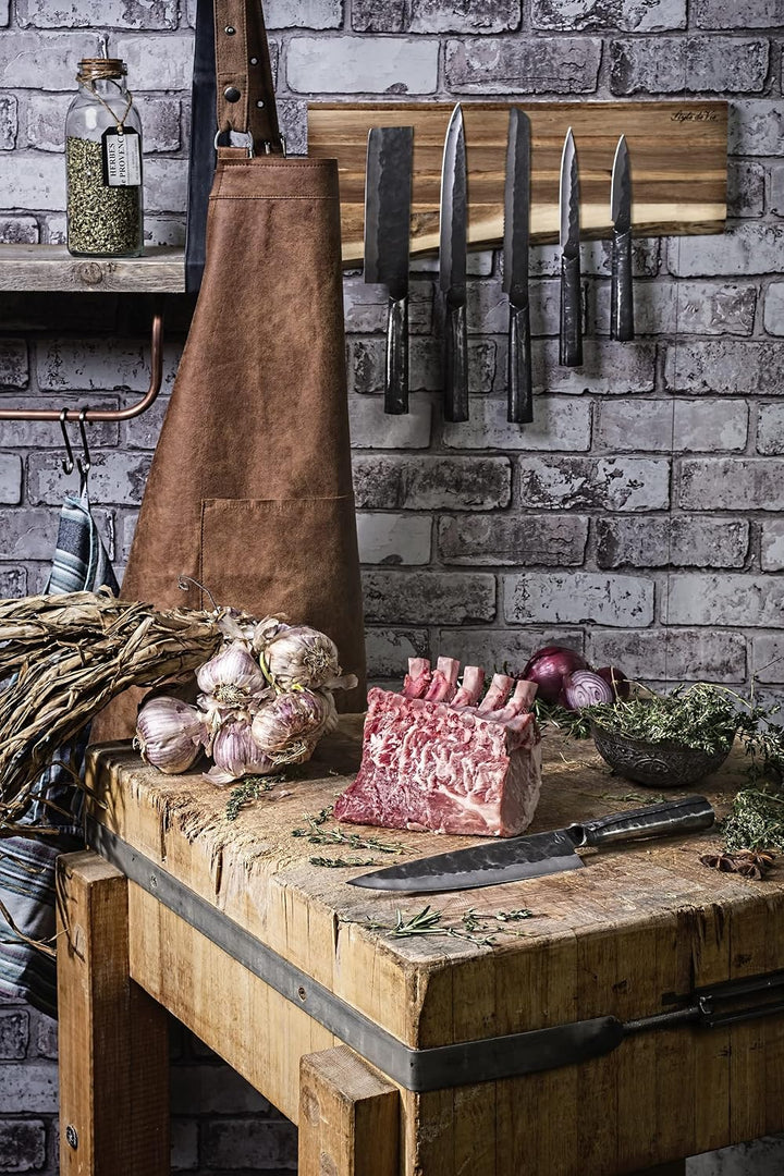 Forged Brute Messerset 3-teilig, handgefertigt, in Holzkiste