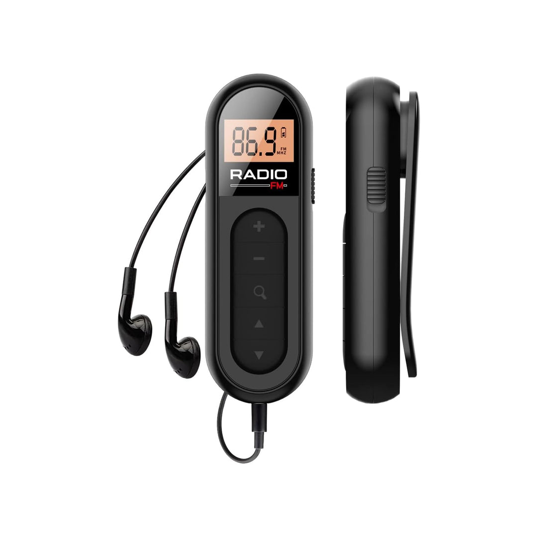Tragbares Mini Taschenradio, wiederaufladbares FM Transistorradio mit gutem Empfang für Nachrichten