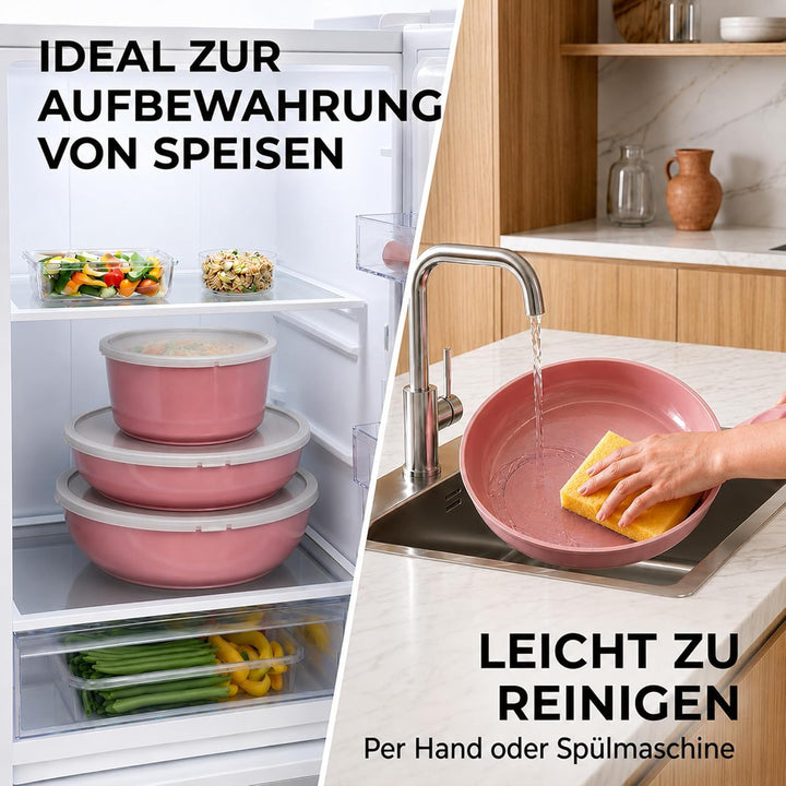NEOFLAM® - Midas Plus Topf- und Pfannen-Set mit abnehmbarem Griff, 8-teilig, induktionsgeeignet, Ker
