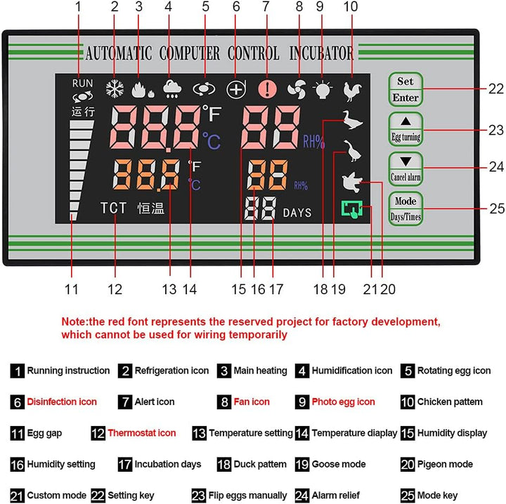 PAIDUOJI Digitaler Thermostat, multifunktional, für Inkubator von Eiern, kleine Grösse xm-18 (XM-18S