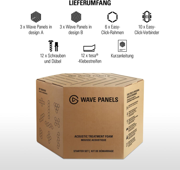 Elgato Wave Panels Starter Set (Blau) - Schalldämmende Module, Dual-Density-Schaumstoff, einzigartig