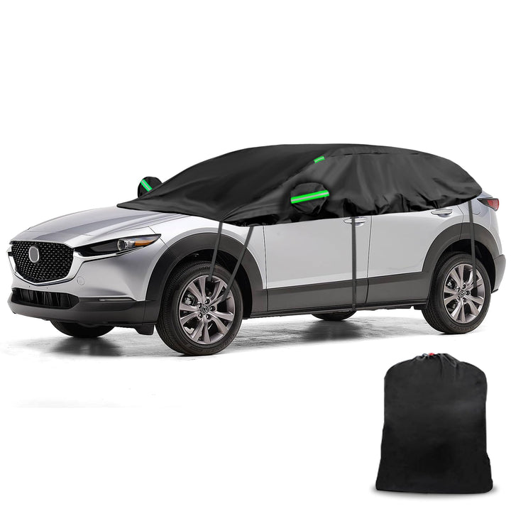 Auto Schwarzes Halbgarage für Mazda CX-30 2019-2024, SWB Soft Windschutzscheibe Abdeckung Hälfte Aut