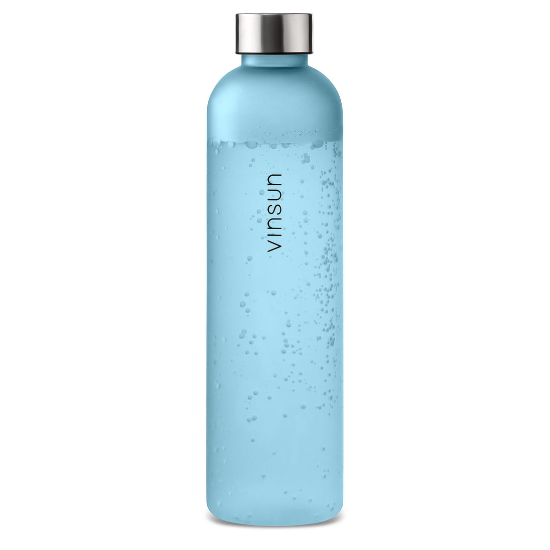 VINSUN Trinkflasche 650ml, 1000ml, 1500ml - auslaufsicher, Kohlensäure geeignet, BPA frei, Tritan -