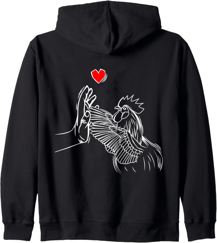 Hühner Liebe Landwirt Huhn Kinder Mädchen Damen Kapuzenjacke