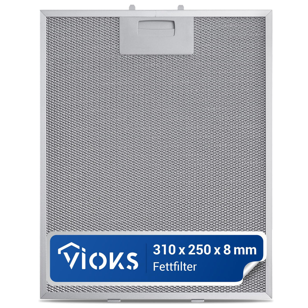 VIOKS Metall Dunstabzug Filter 310x250 mm für Bosch 3BD-764B / 3BD796B / D8602 1 Stück, 1 Stück