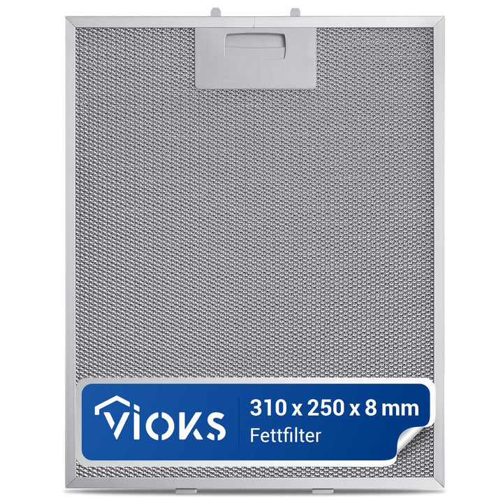 VIOKS Metall Dunstabzug Filter 310x250 mm für Bosch 3BD-764B / 3BD796B / D8602 1 Stück, 1 Stück