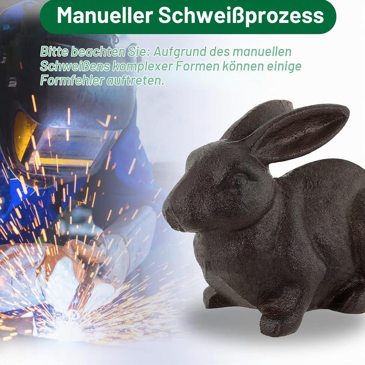 Kaninchen Statue Buchstützen, Vintage Gusseisen Tierform Buchstützen für schwere Bücher, Home Librar