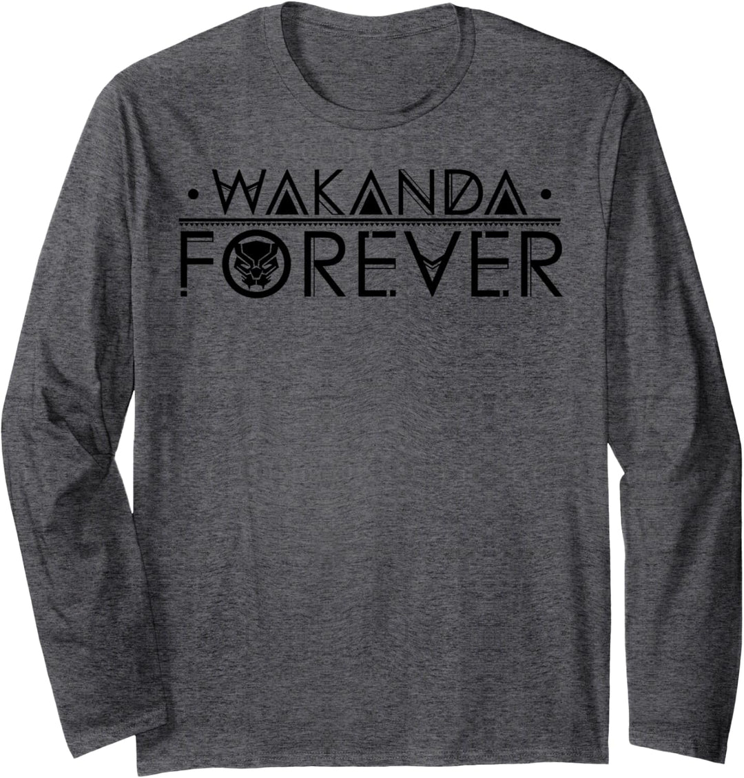 Marvel Black Panther Wakanda Forever Chest Langarmshirt