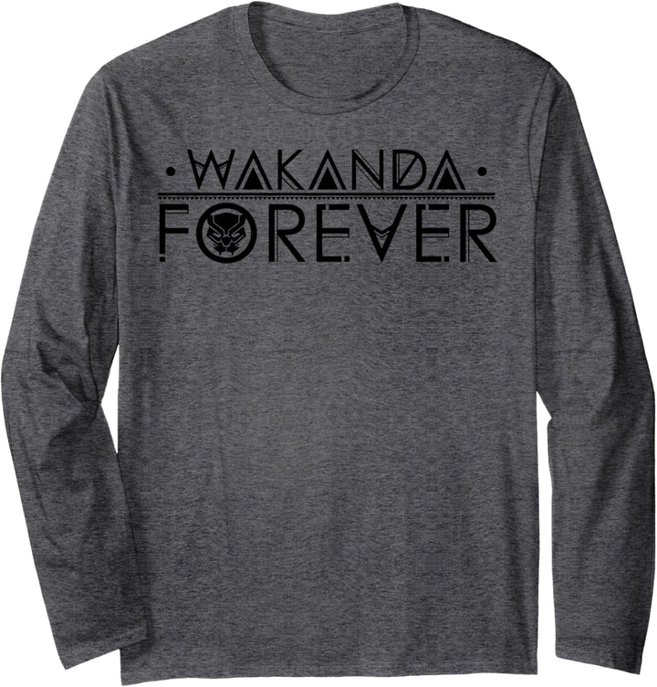 Marvel Black Panther Wakanda Forever Chest Langarmshirt