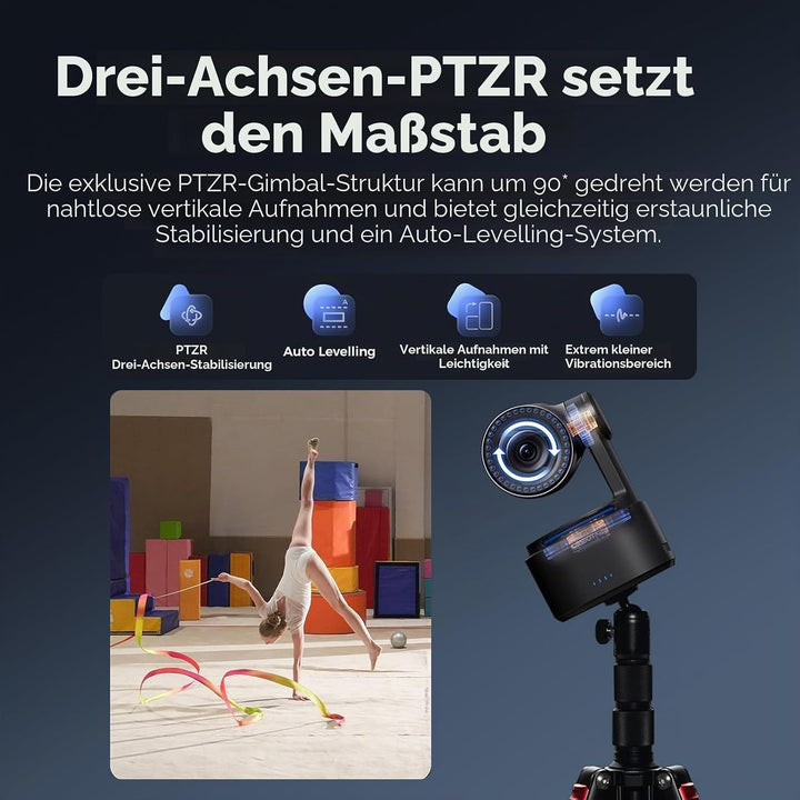 OBSBOT Tail 2 4K PTZR NDI-Kamera 60fps, 5X Optischer Zoom, AI Auto Tracking, 1/1,5 Zoll 50MP, HDMI/S