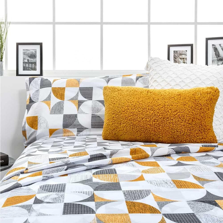 Carnaby Grey Bettwäsche-Set, 150 x 190/200, 50 % Baumwolle, 50 % Polyester, Grau Cama 150 X 190/200