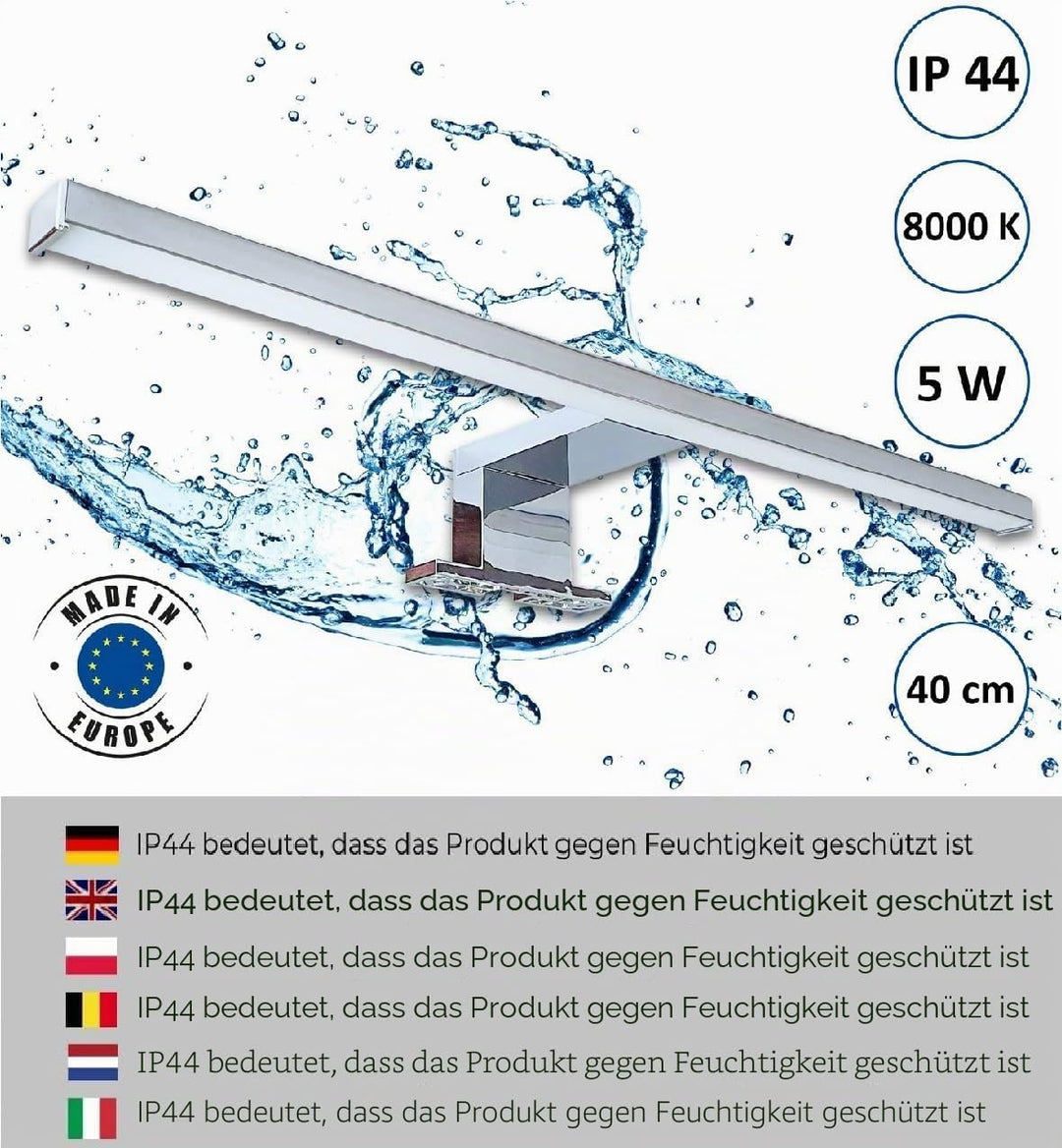 Badspiegel mit 3 Ablagen Badezimmerspiegel Spiegel Regal Wandspiegel Hängespiegel Badmöbel Spiegel F