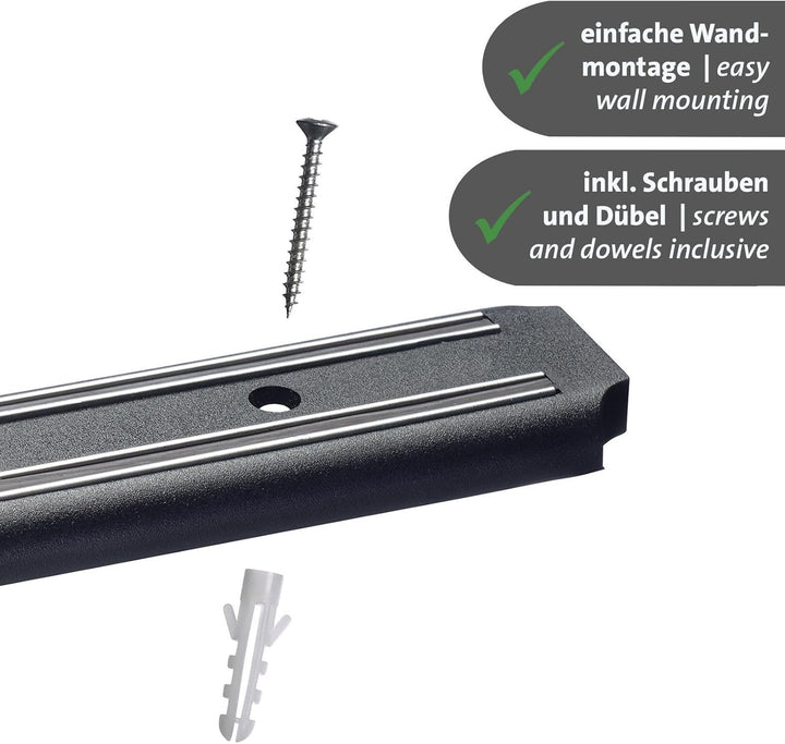 Westmark magnetische Messerleiste Black – Die hochwertige Magnetleiste hält ihre Küchen-Messer kling
