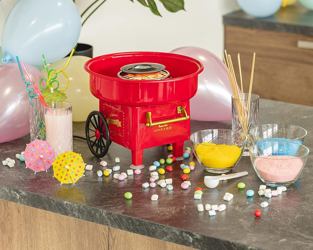 United Entertainment Cotton Candy Maker/Zuckerwattemaschine/Zuckerwatte Maschine - Kunststoff - Rot
