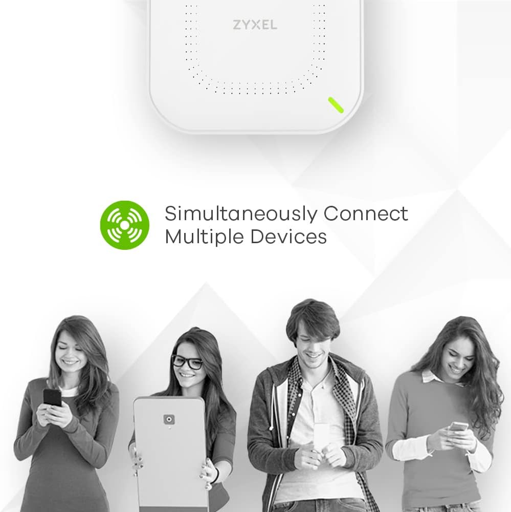 Zyxel Multi-Gig WiFi 6 AX3000 PoE Access Point für kleine Unternehmen, 2,5G PoE-Uplink, mit 3x3 + 2x