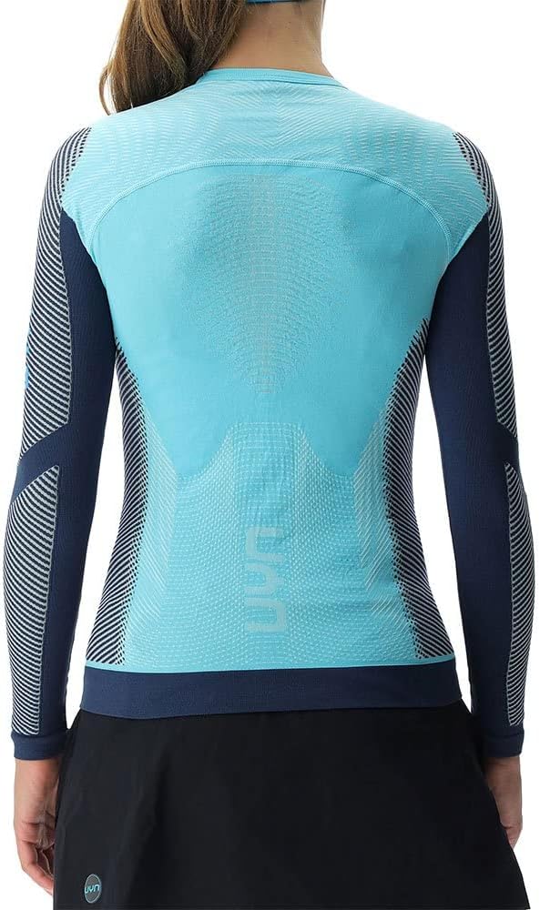 UYN Damen Running Pb42 Ow Long_sl T-Shirt L Blau/Pfau Pracht, L Blau/Pfau Pracht