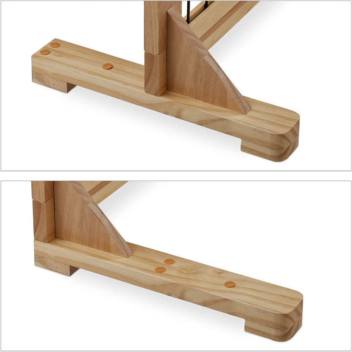Relaxdays Absperrgitter, ausziehbares Schutzgitter, Treppe & Tür, HxB: 56x70-108 cm, freistehend, Ki